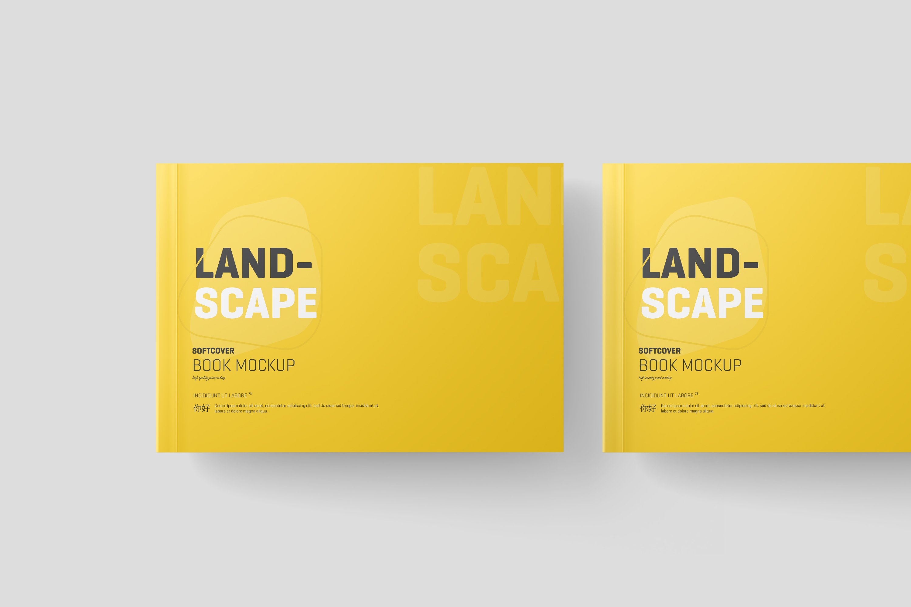 14 landscape softcover book mockup preview 809