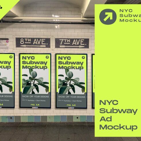 NYC Subway Ad Mockup cover image.