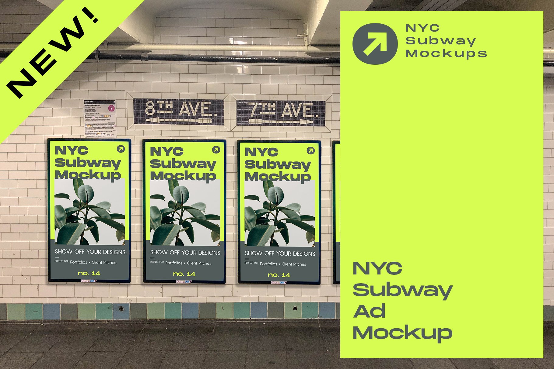 NYC Subway Ad Mockup cover image.