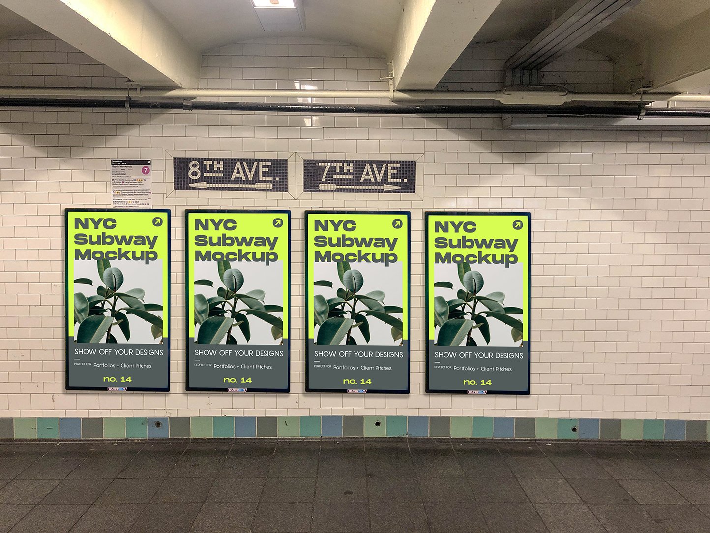 NYC Subway Ad Mockup preview image.