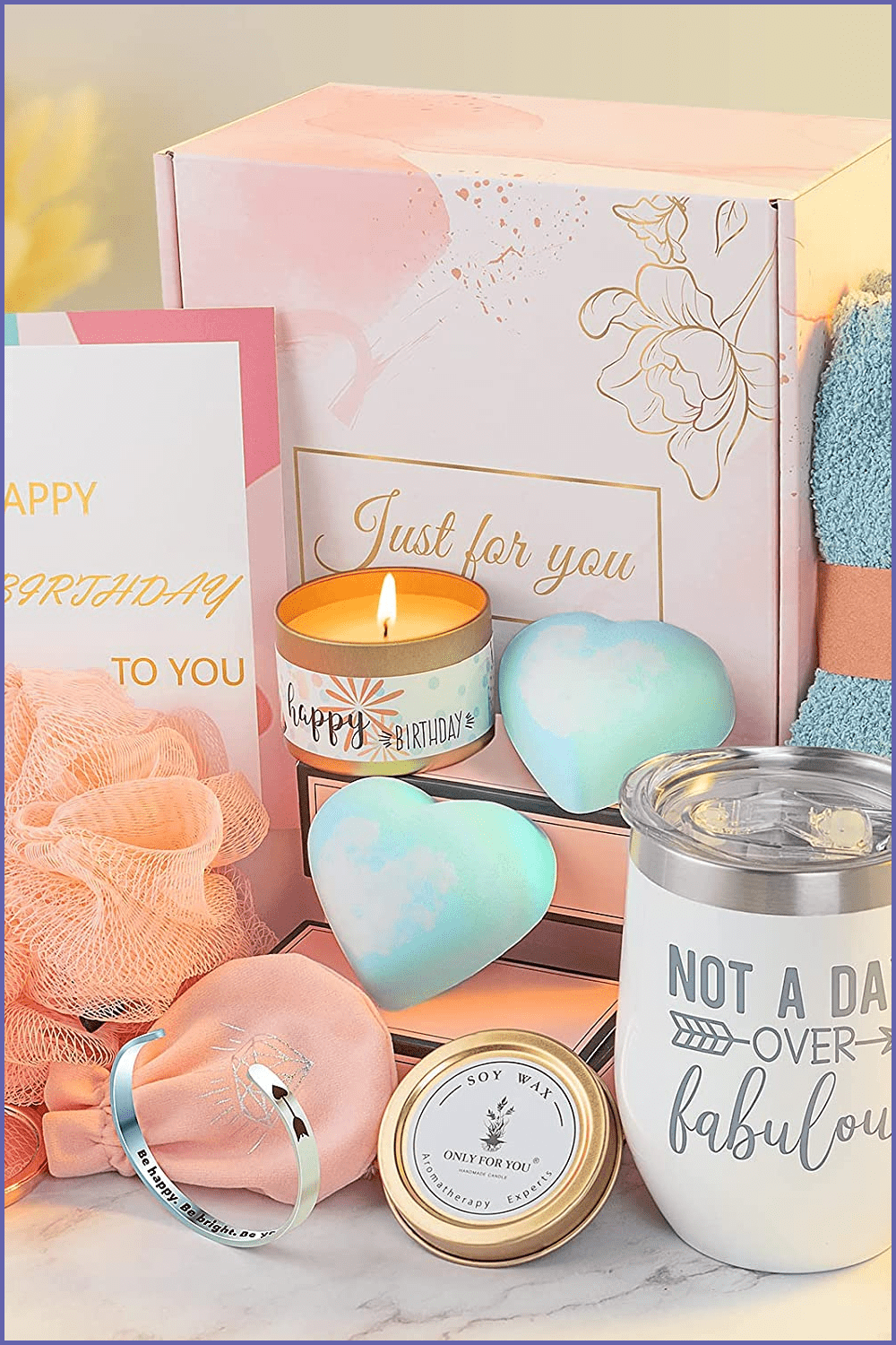 Photo of candles and bath cosmetics.