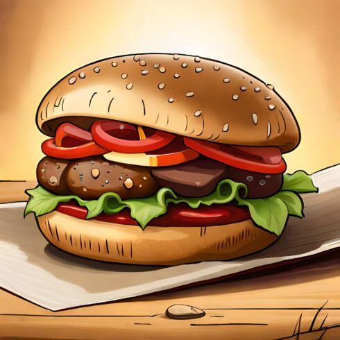 Hot Juciy Spicy Burger cover image.