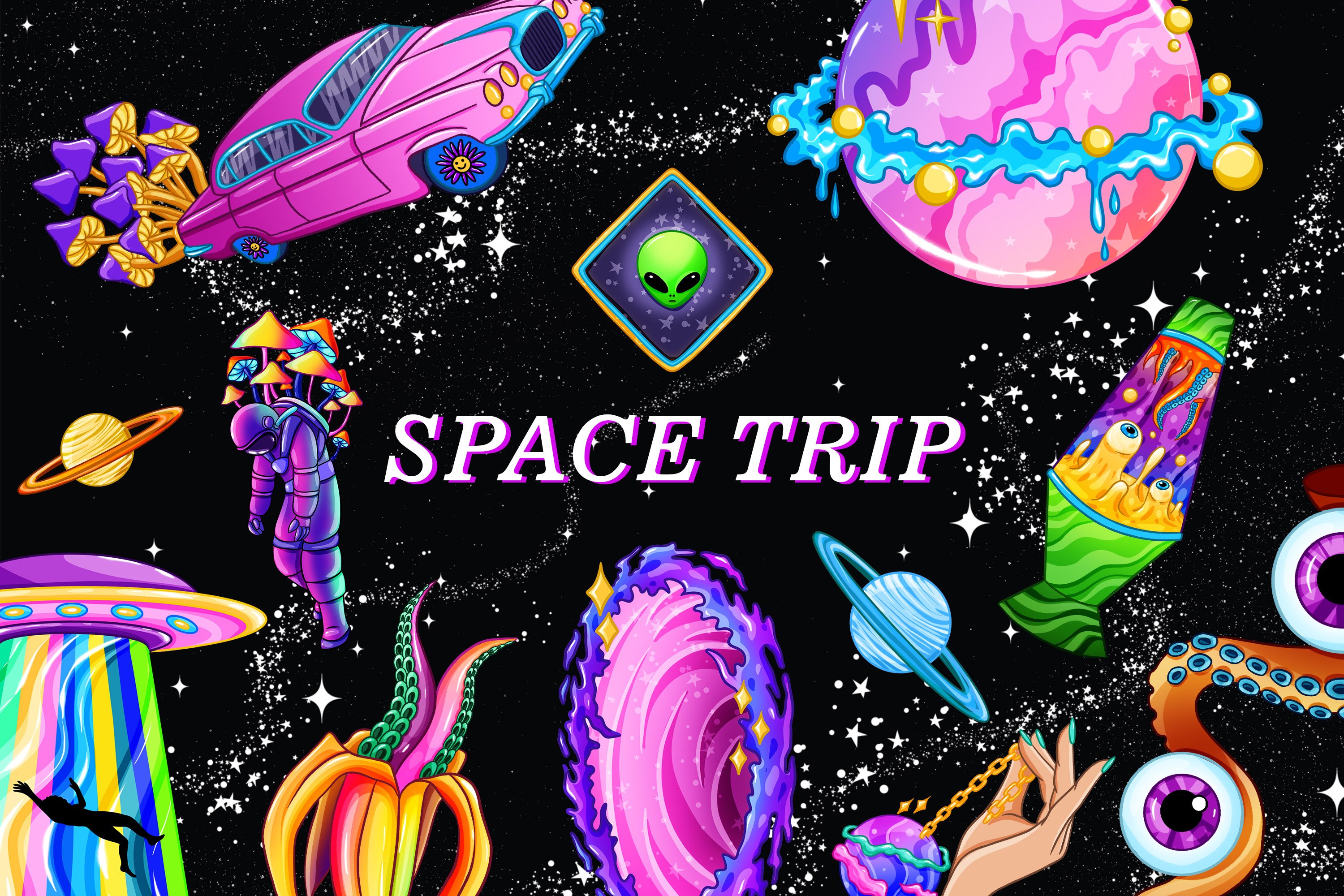 Space Trip pastel goth bundle cover image.