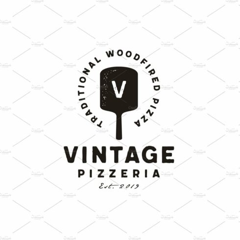 Spatula & Letter Vintage Pizza Logo cover image.