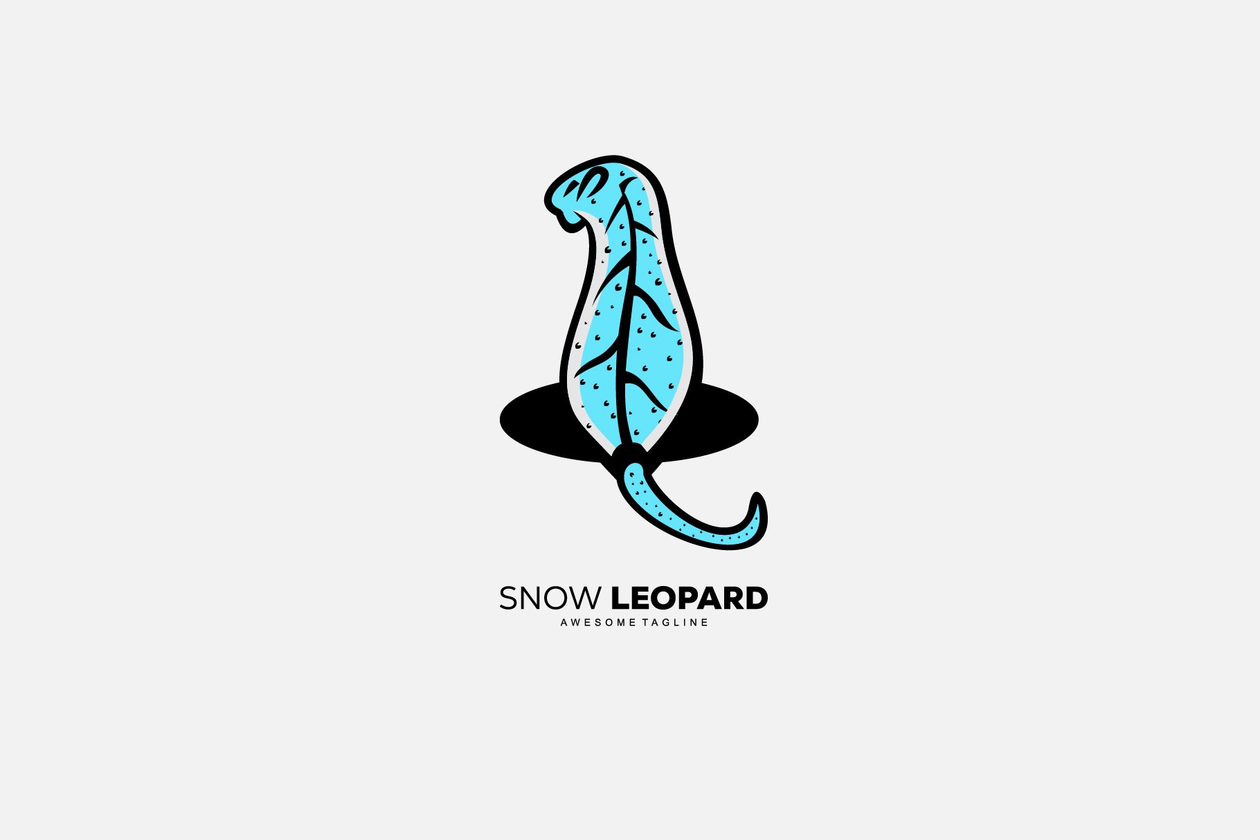 leopard design mascot logo gradient cover image.