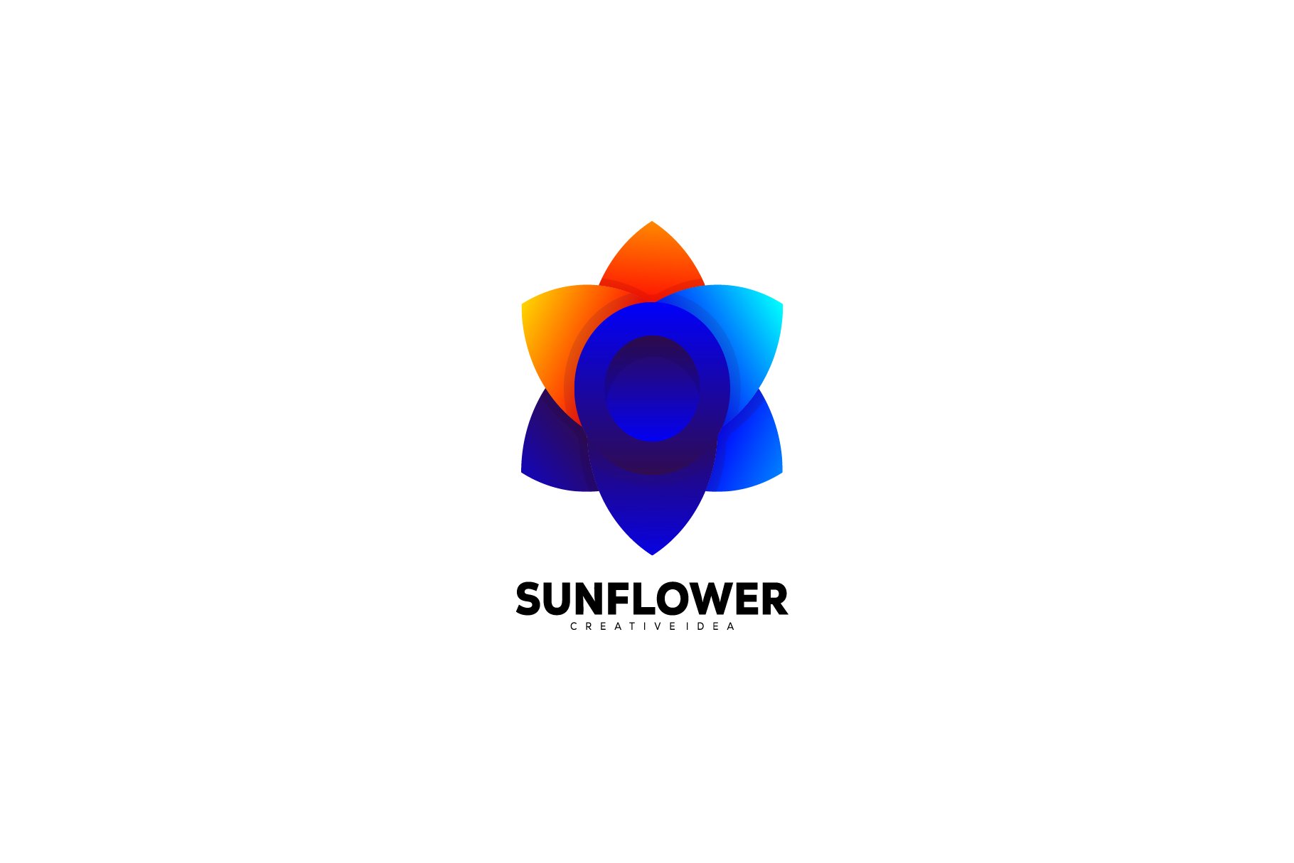 sun flower logo colorful design symb cover image.