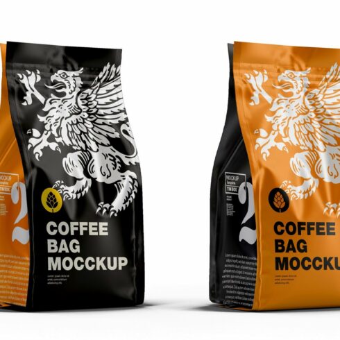 Metallic Coffee Bag Mockup cover image.