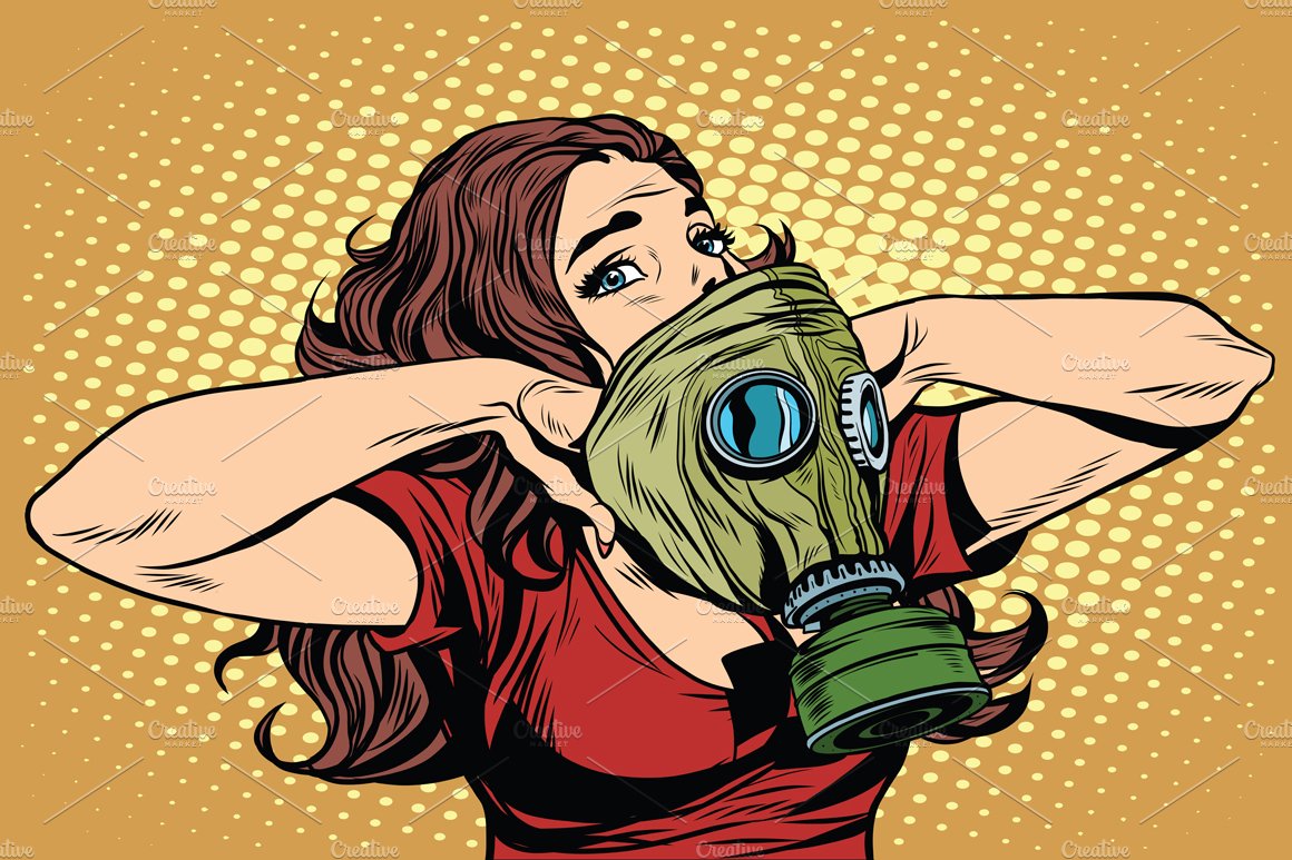 gas mask girl cover image.