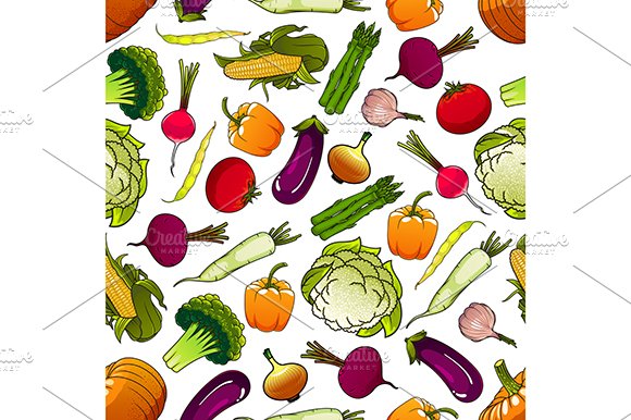 Healthy fresh vegetables background cover image.