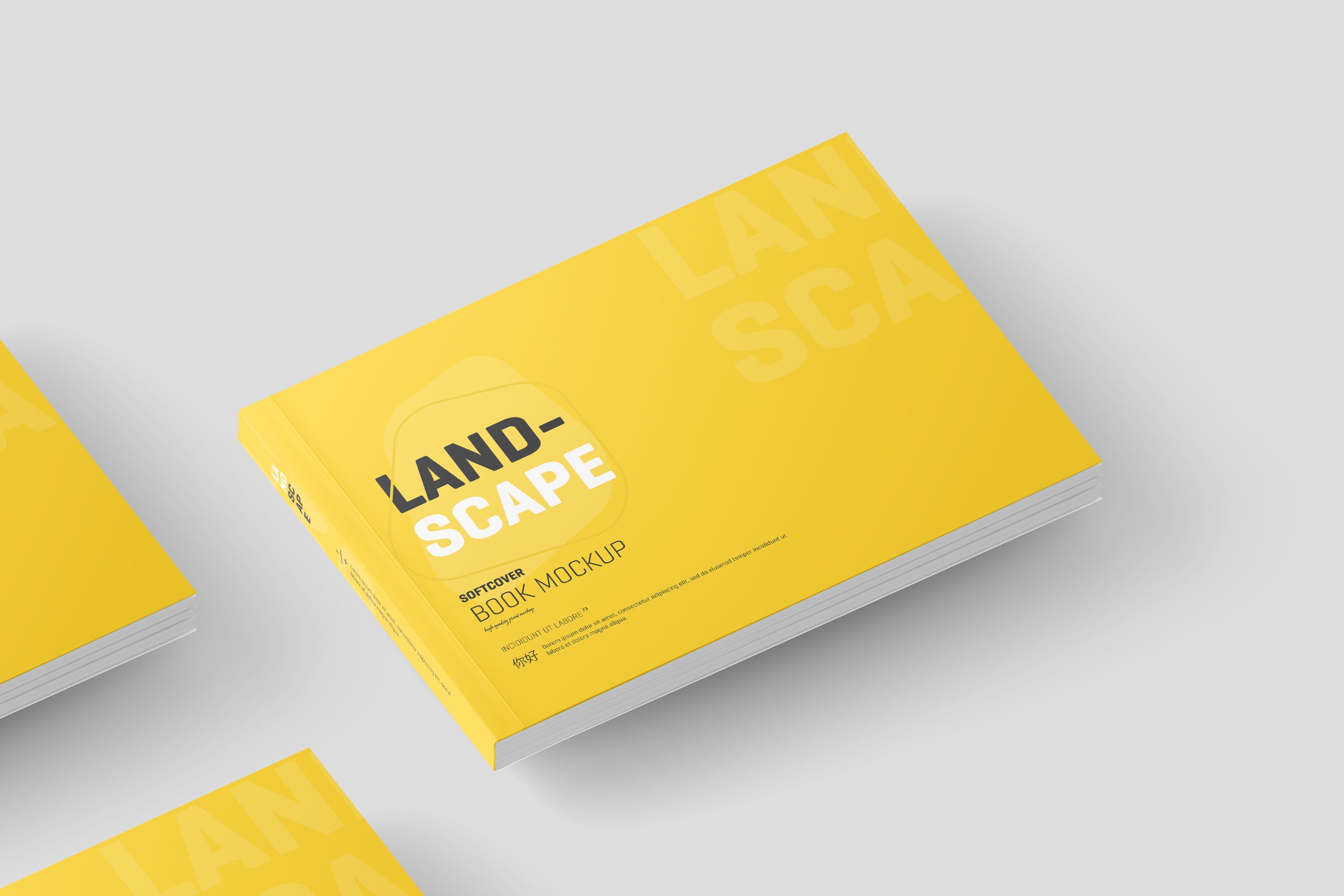 16 landscape softcover book mockup preview 553