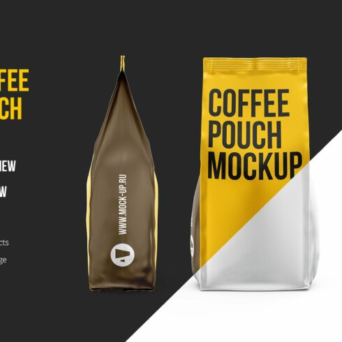 Coffee Pouch. Front and side views cover image.