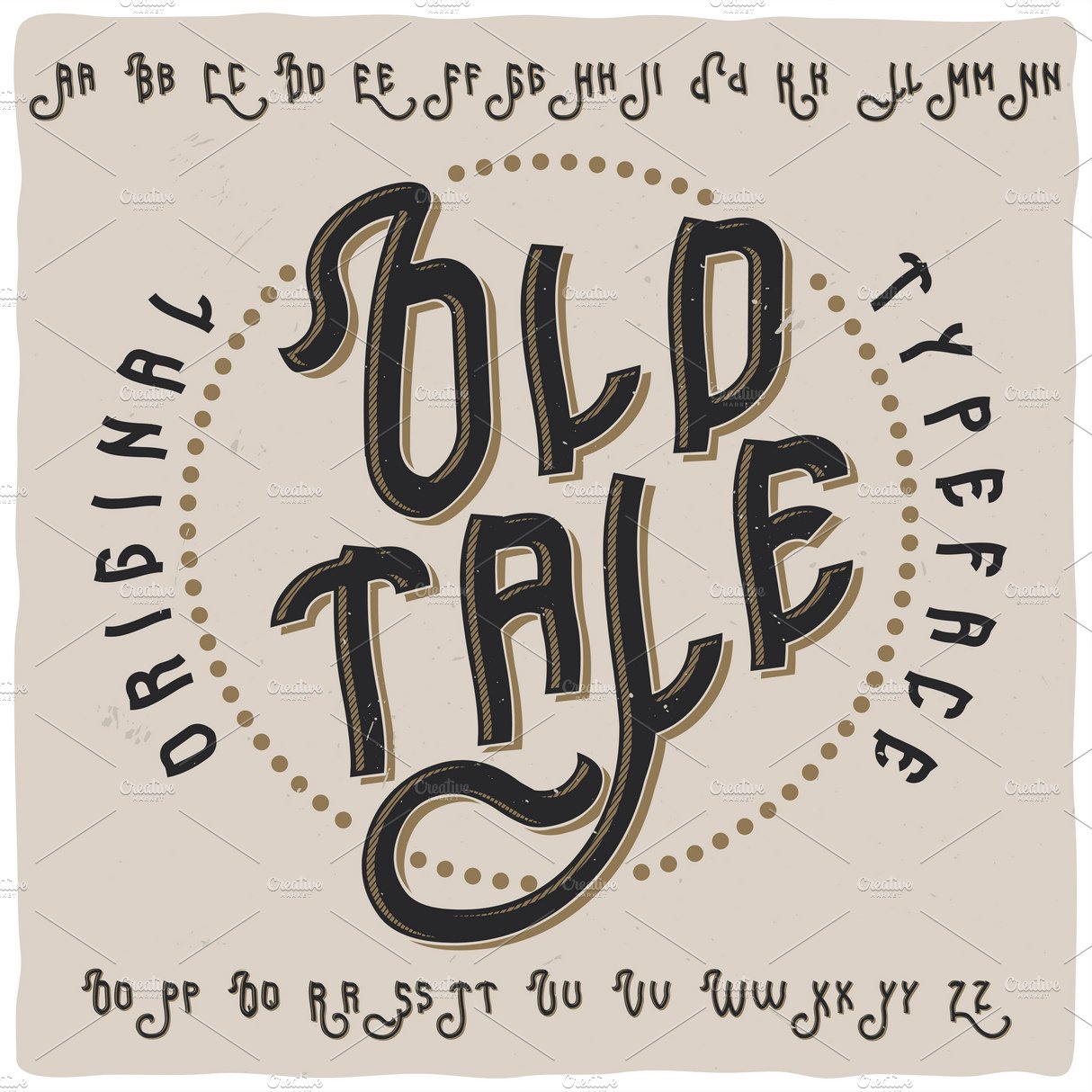 Vintage label typeface Old Tale preview image.