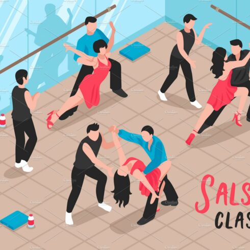 Salsa class isometric composition cover image.