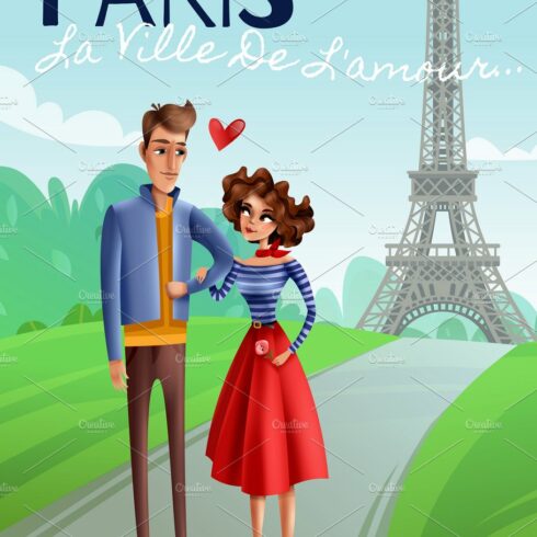 Paris as city of love poster cover image.