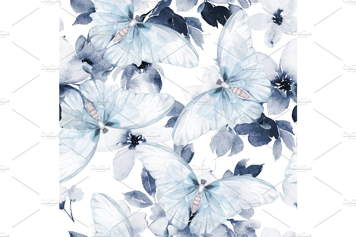 Floral Pattern With Butterfly cover image.