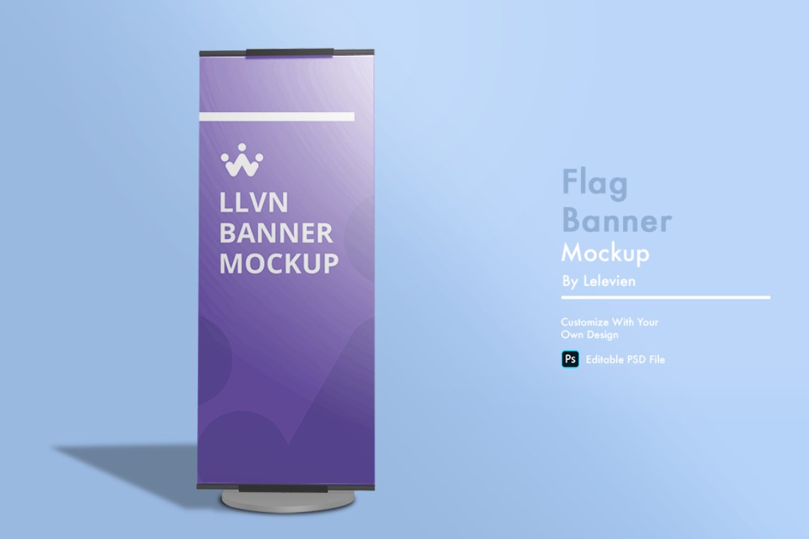 Flag Banner Mockup cover image.