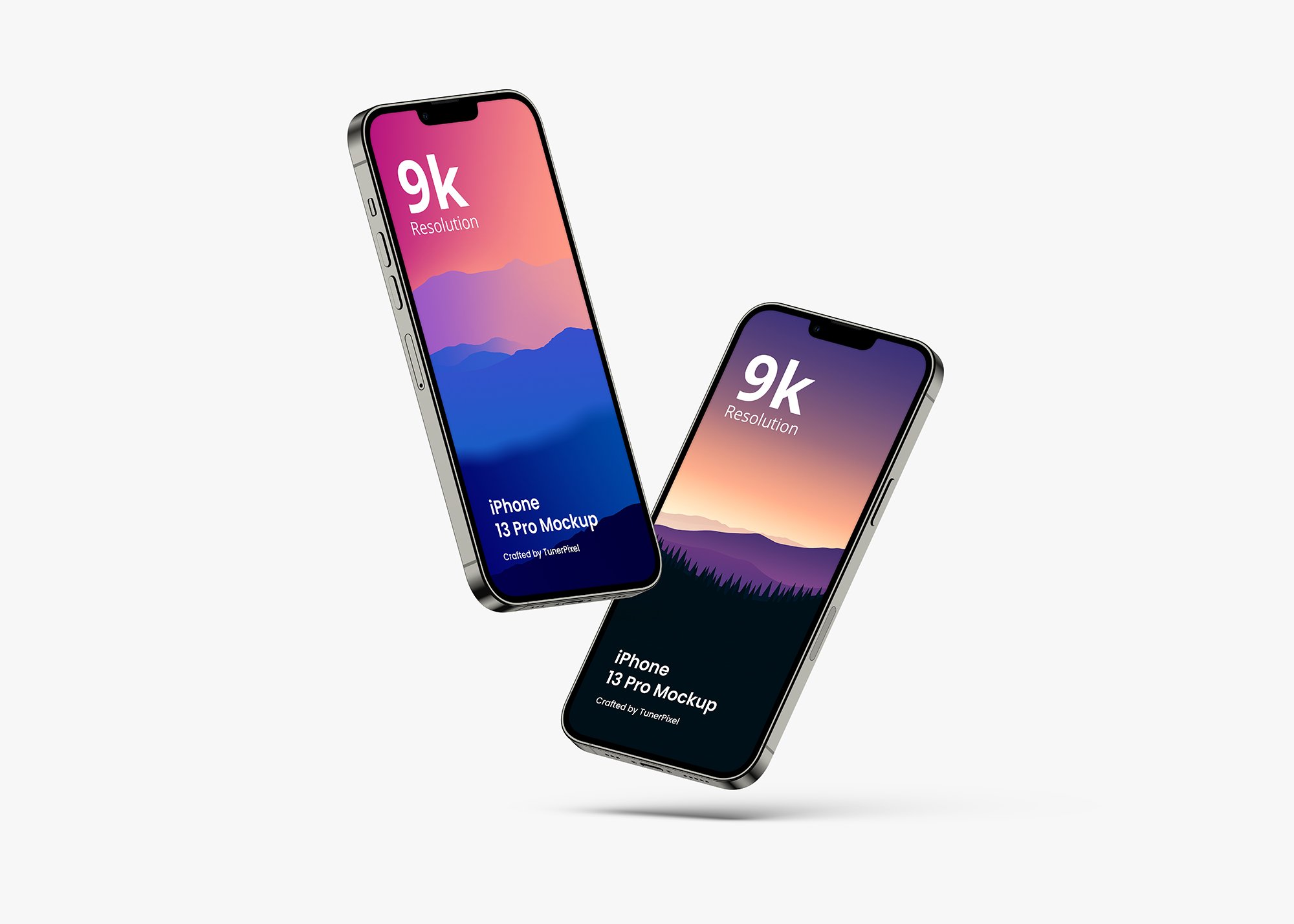 18 iphone 13 pro mockup right and left view 75