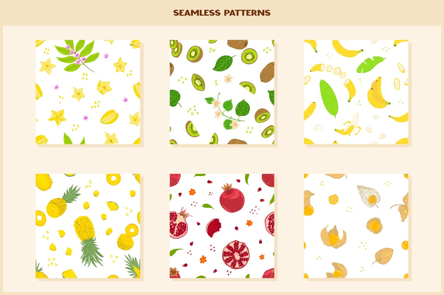 18 seamless pattern fruits 321