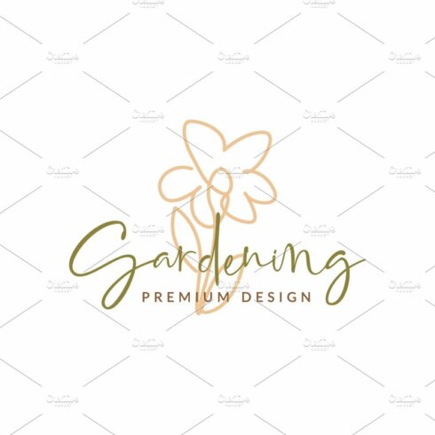 beauty flower lines jasmine logo cover image.