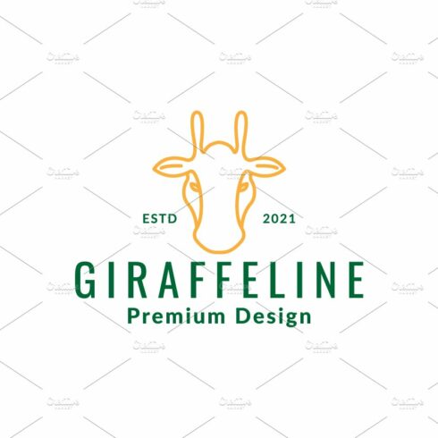 line colored head giraffe logo cover image.