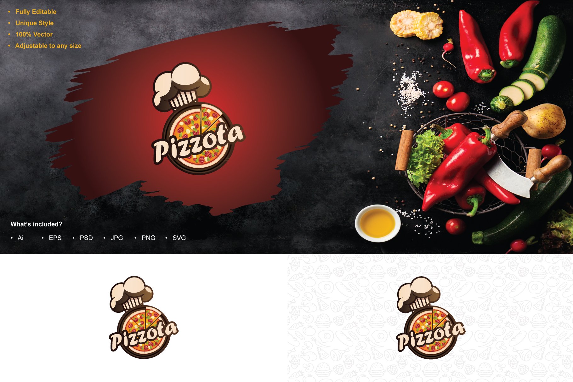Pizzota Logo cover image.