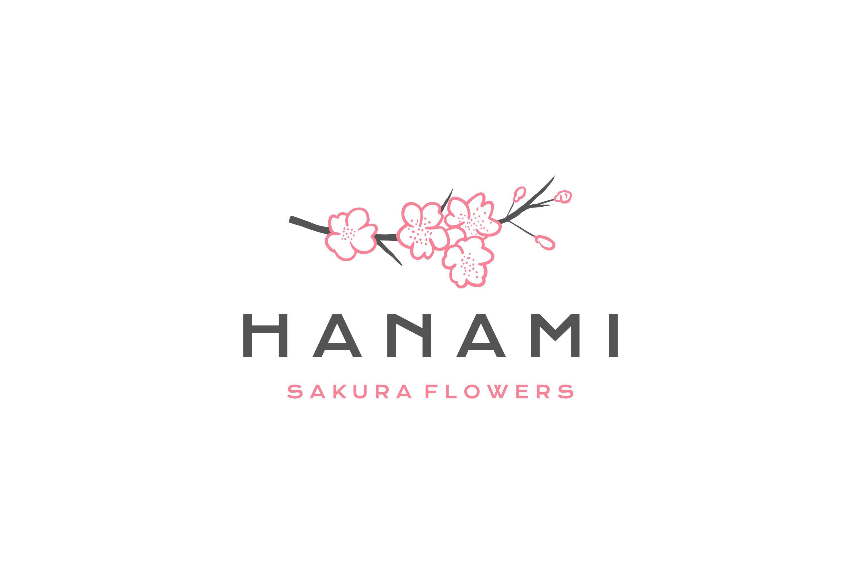 Japanese Sakura Flowers Logo Design cover image.