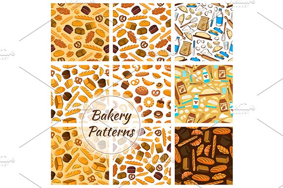 Bakery patterns set cover image.
