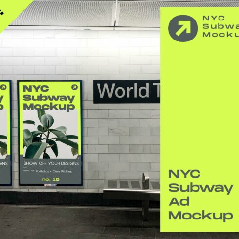 NYC Subway Ad Mockup cover image.