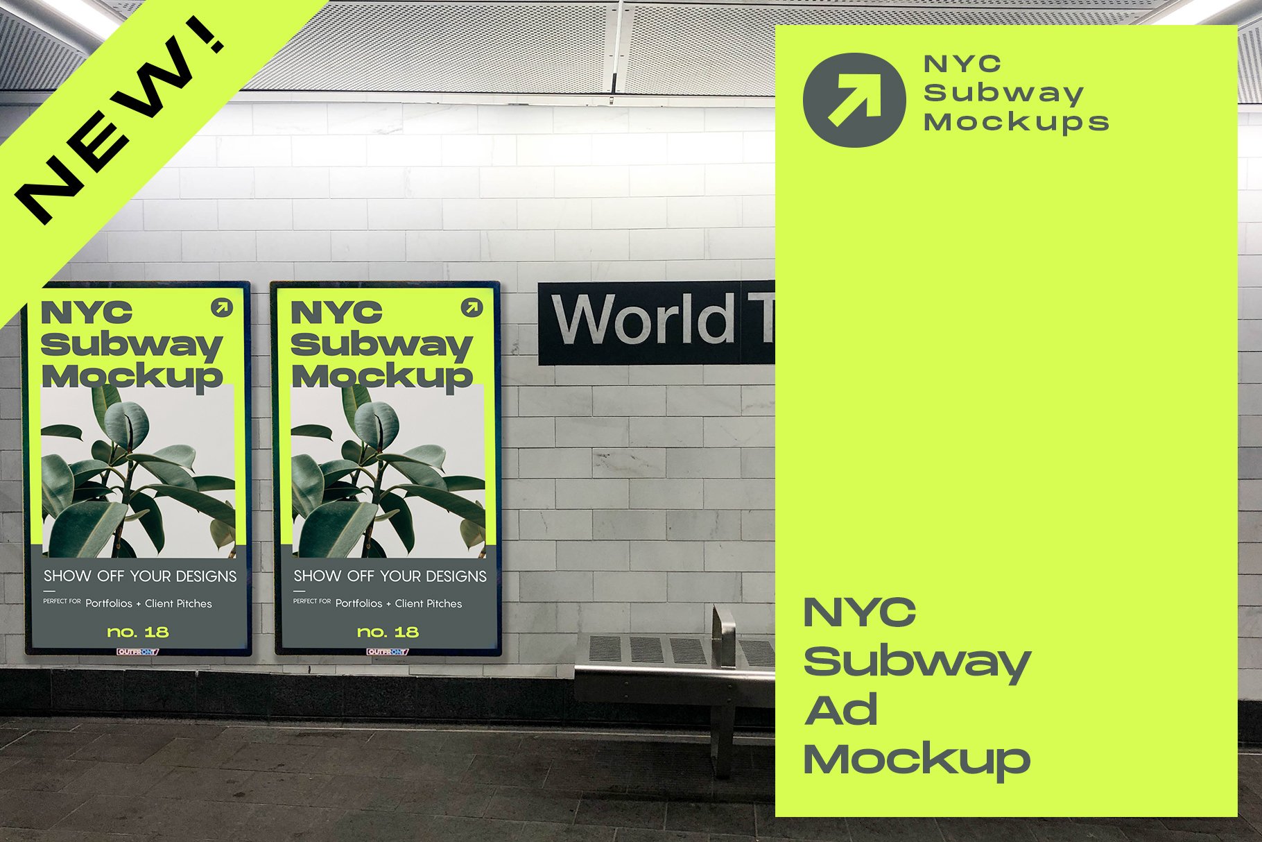 NYC Subway Ad Mockup cover image.