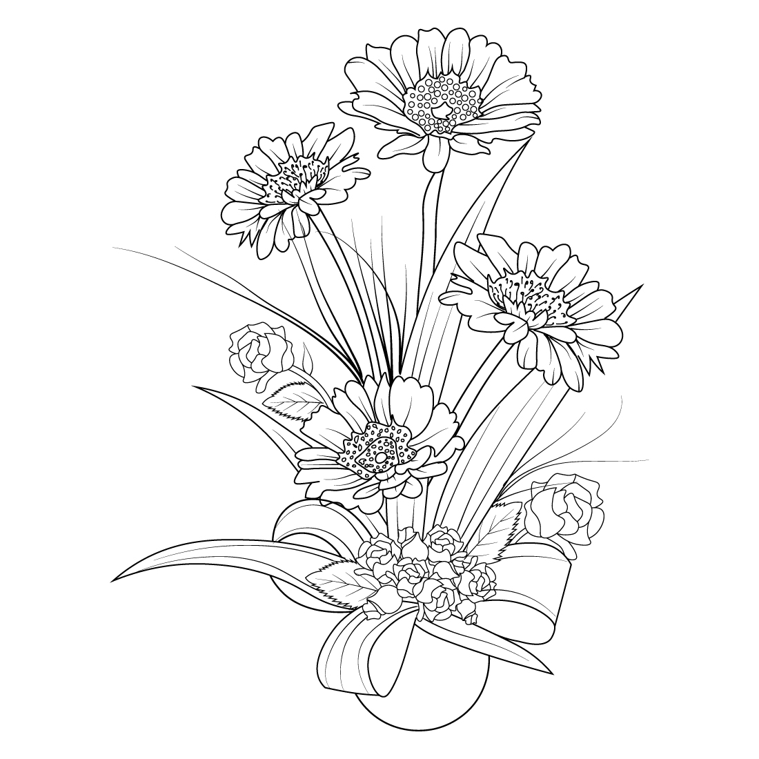 Premium Vector | Beautiful flower or wild flower drawing-saigonsouth.com.vn