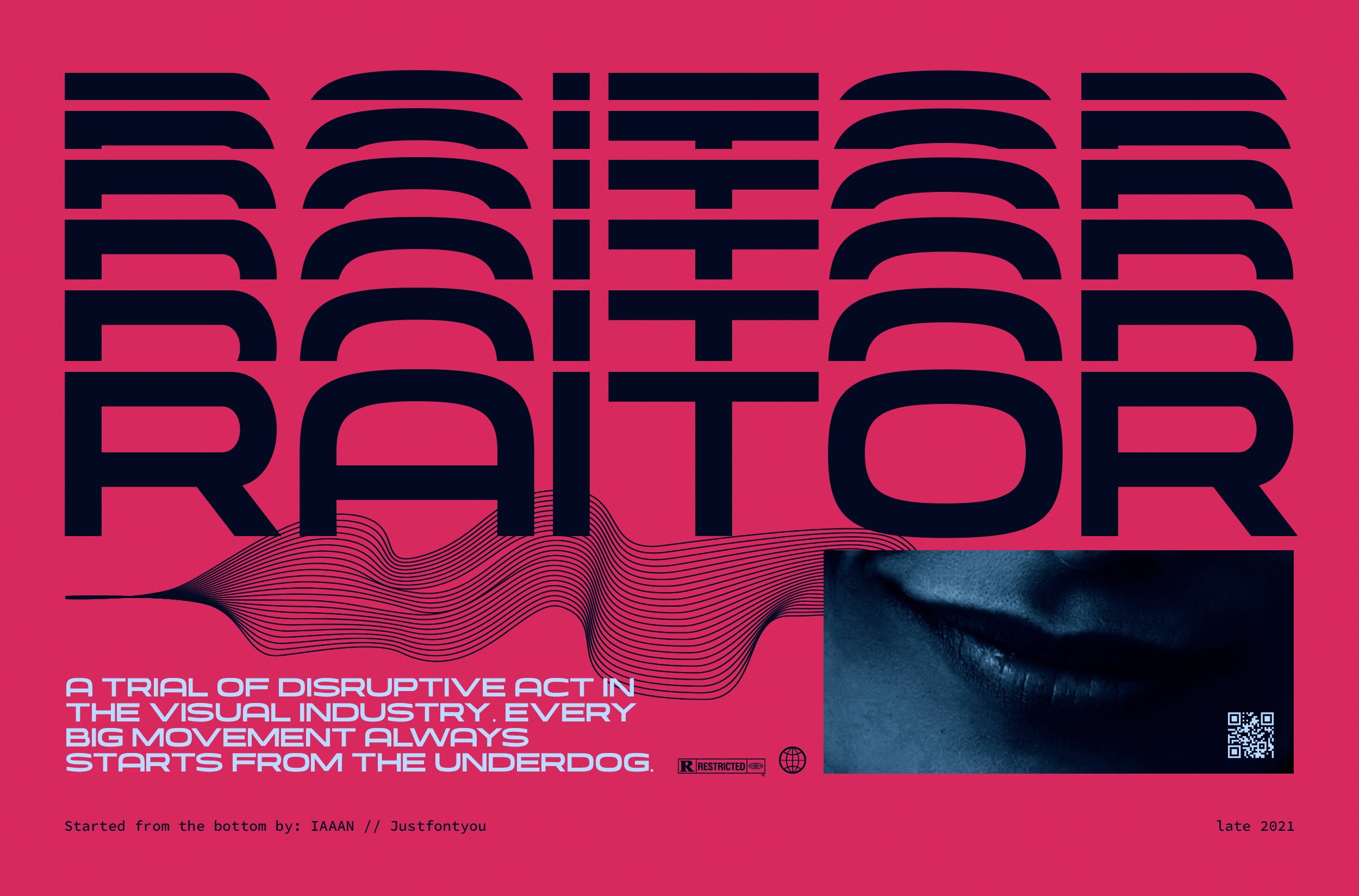 Raitor - Futuristic Display Fonts cover image.