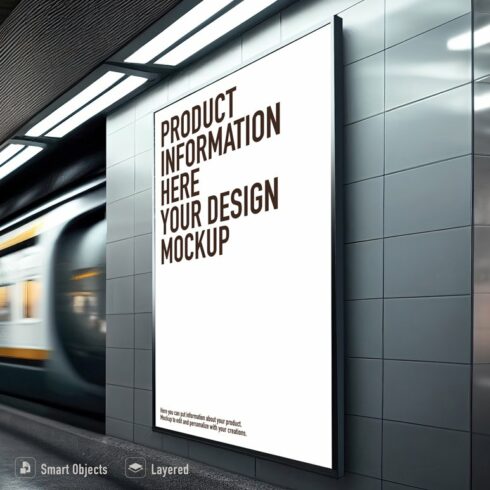 Mockup banner in the subway cover image.