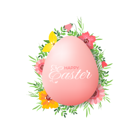 Happy Easter web Banners with Flower Eggs cover image.