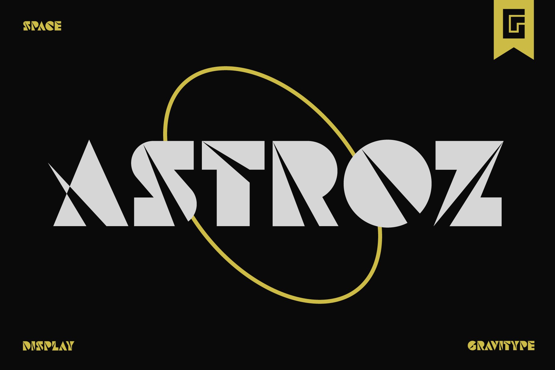 Astroz - Space Futuristic SciFi Font cover image.