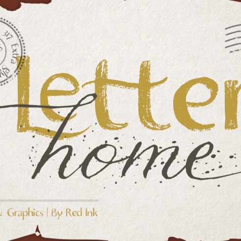 Letter Home. Font Trio + Graphics. cover image.