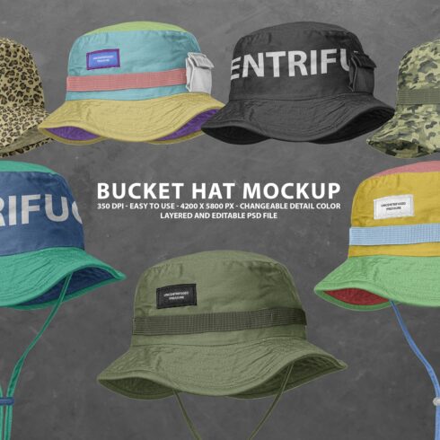 Bucket Hat Mockup cover image.