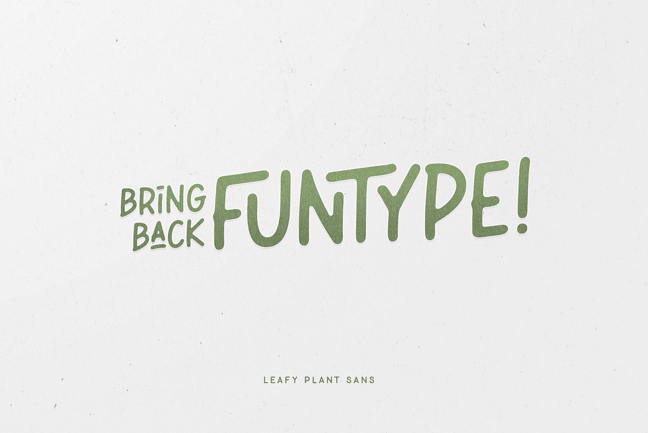 Leafy Plant Fun Typeface preview image.