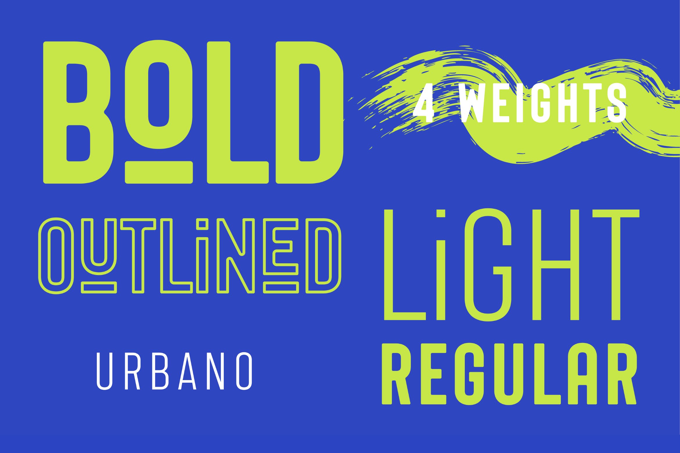 Urbano Bold Typeface preview image.