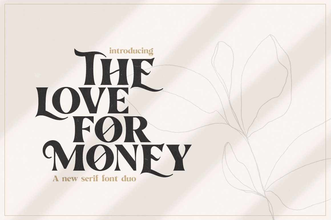 The Love For Money Font Duo cover image.