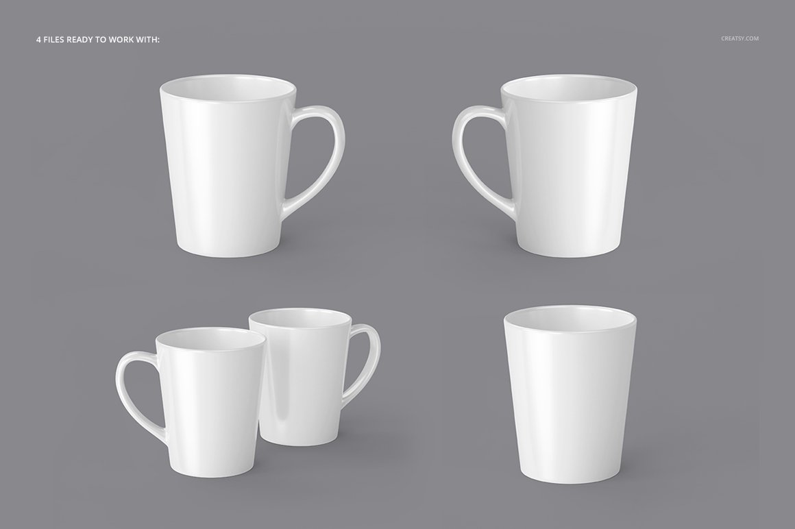 12 Oz Latte Mug Mockup Set   MasterBundles