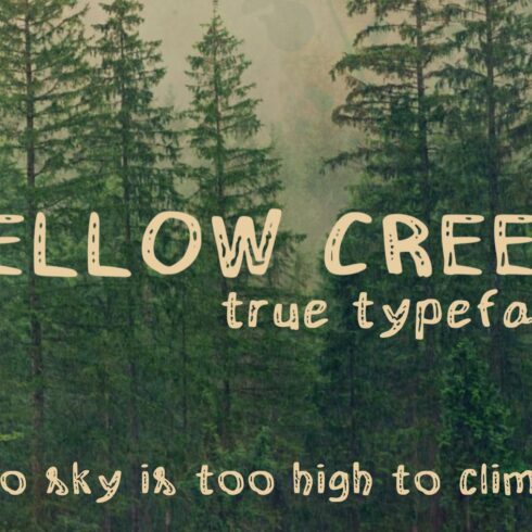 Yellow creek family font + bonus cover image.