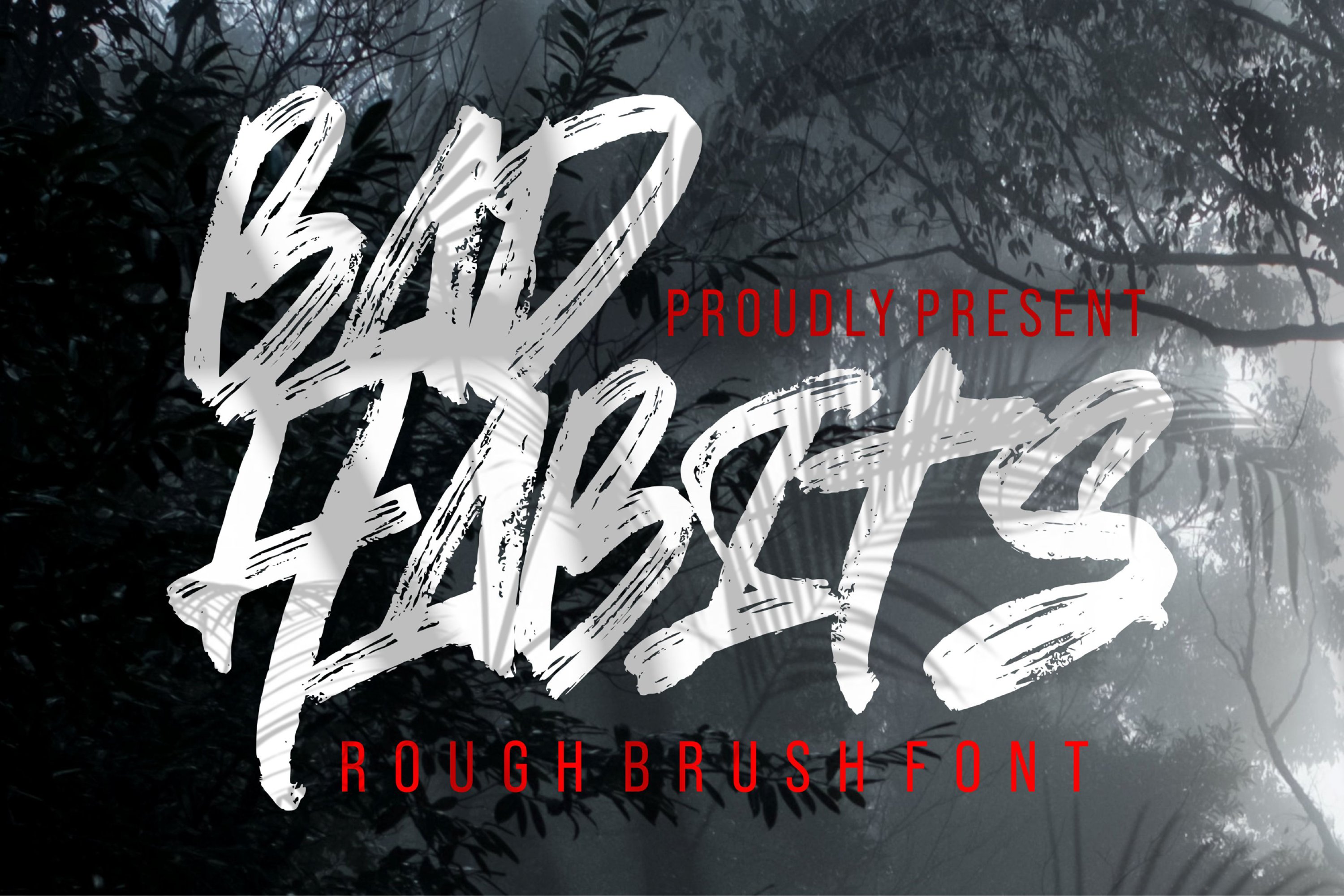Bad Habits - Rough Brush font cover image.