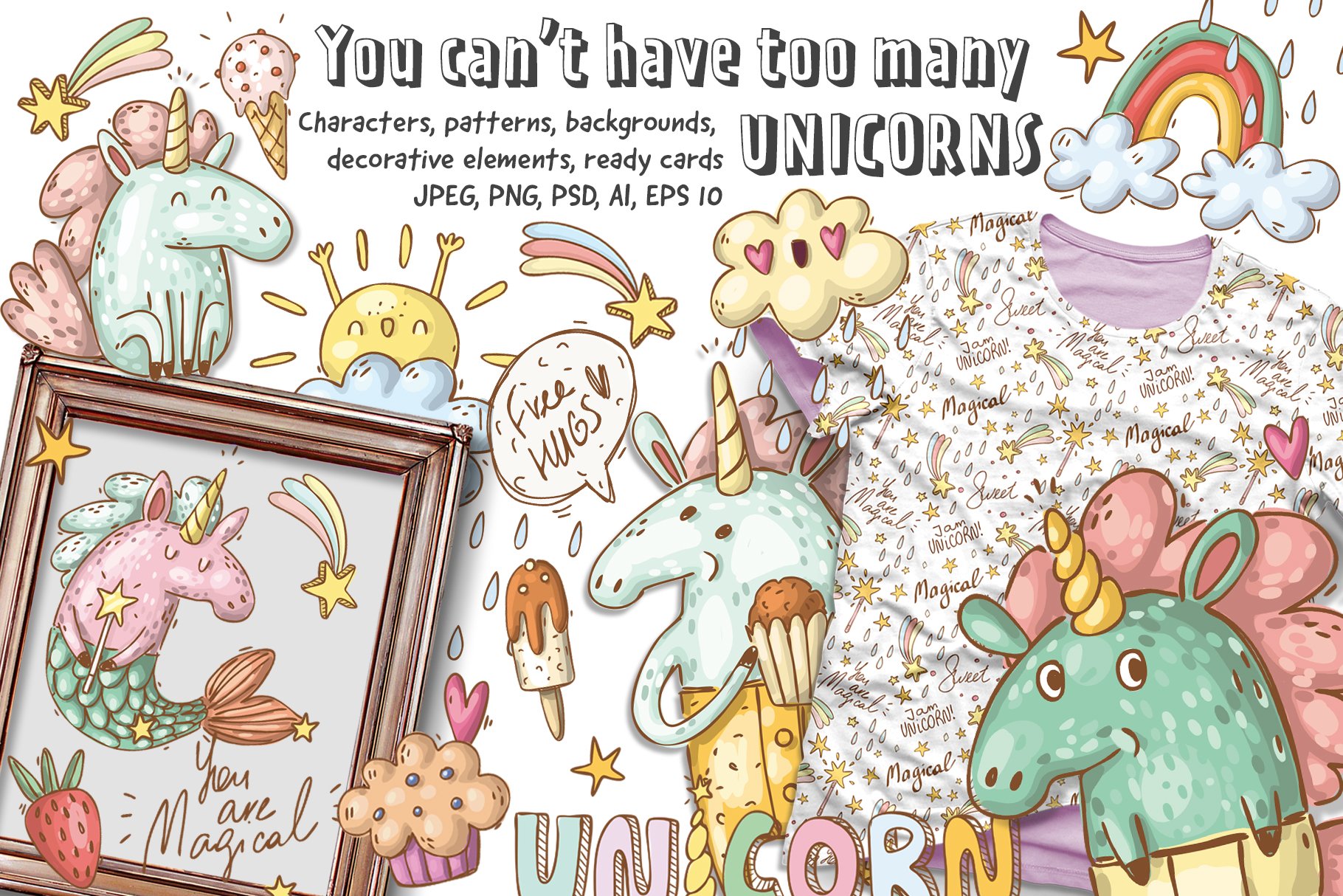 Unicorns and rainbows cover image.