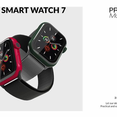Dual Smart Watch 7 Mockups cover image.