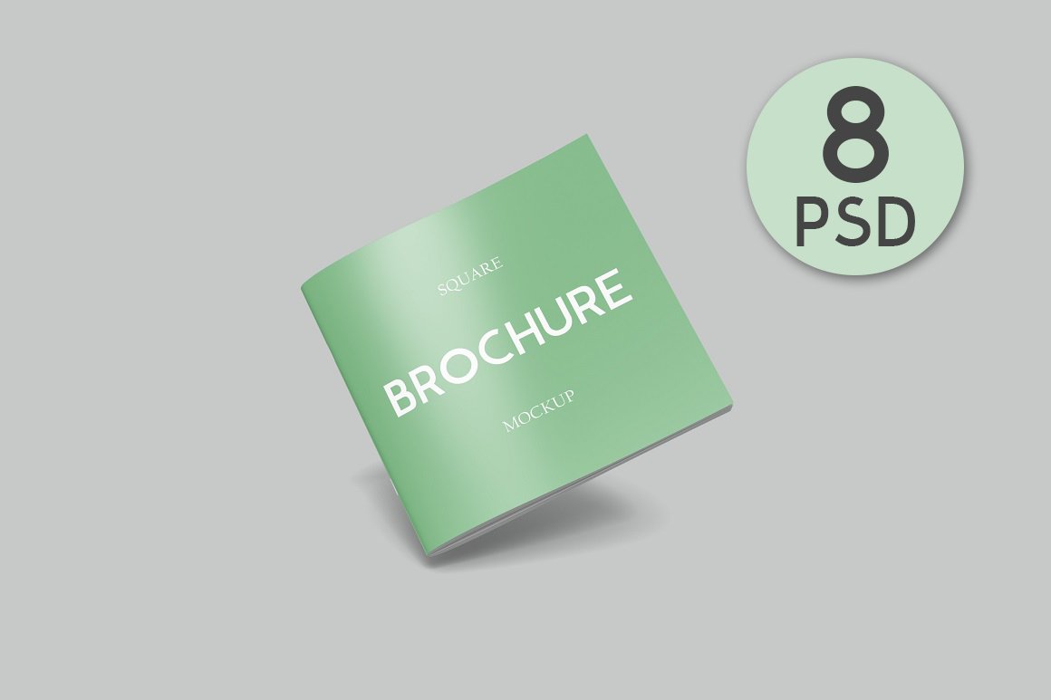 Square Brochure Mockup cover image.