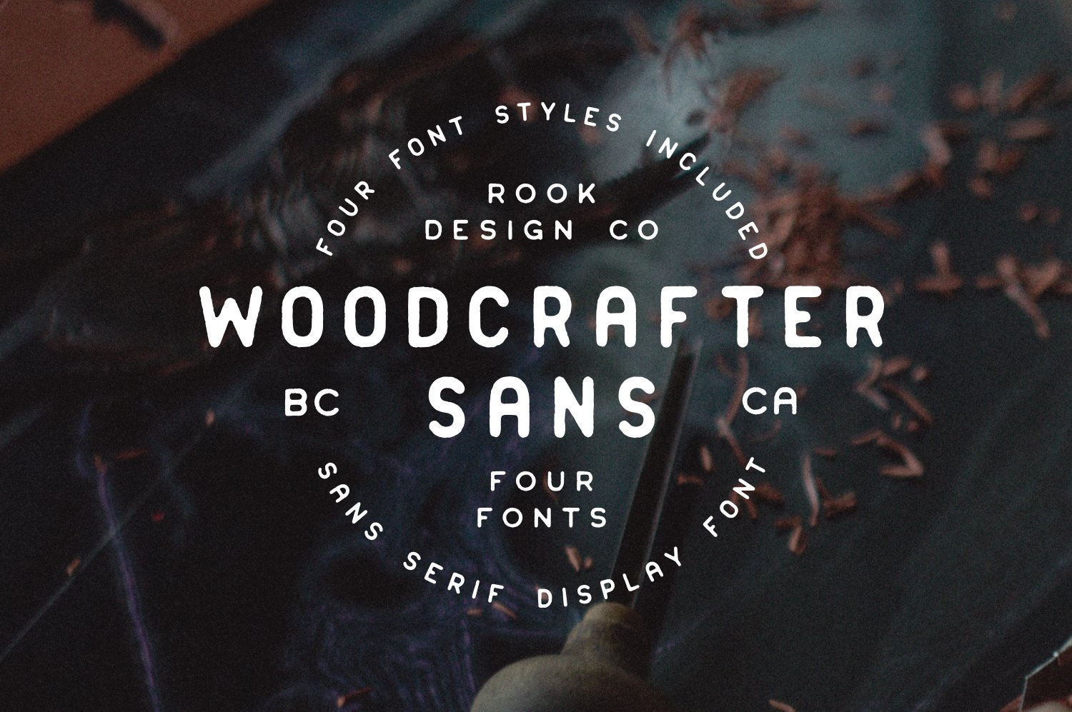 Woodcrafter Sans - 4 Font Family cover image.