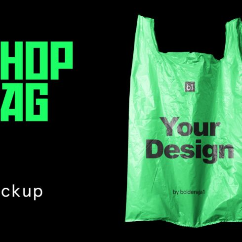 Plastic Shopping Bag Mockup cover image.