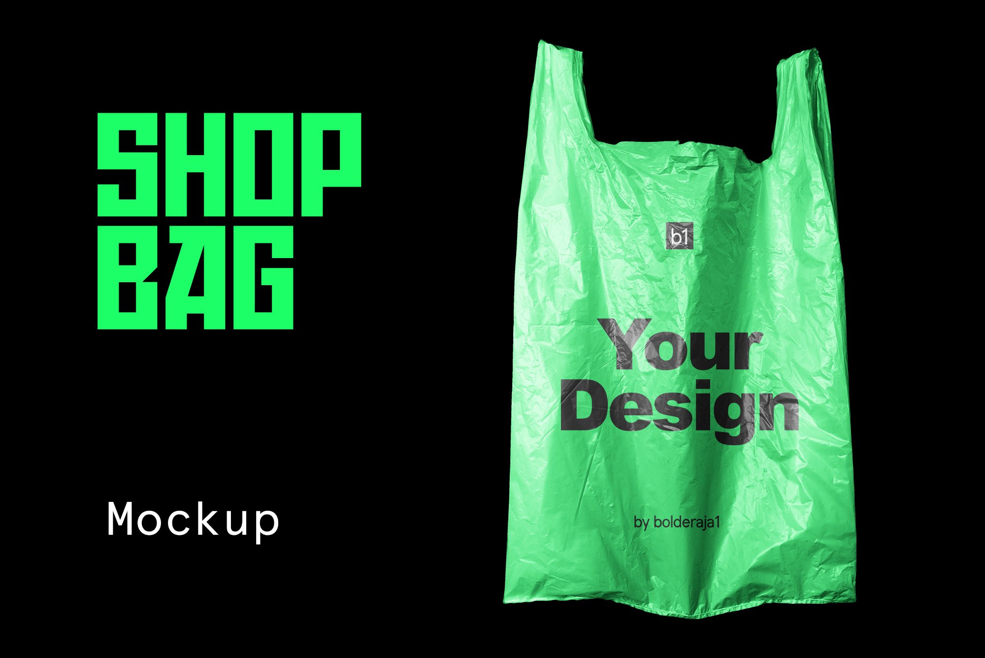 Plastic Shopping Bag Mockup cover image.