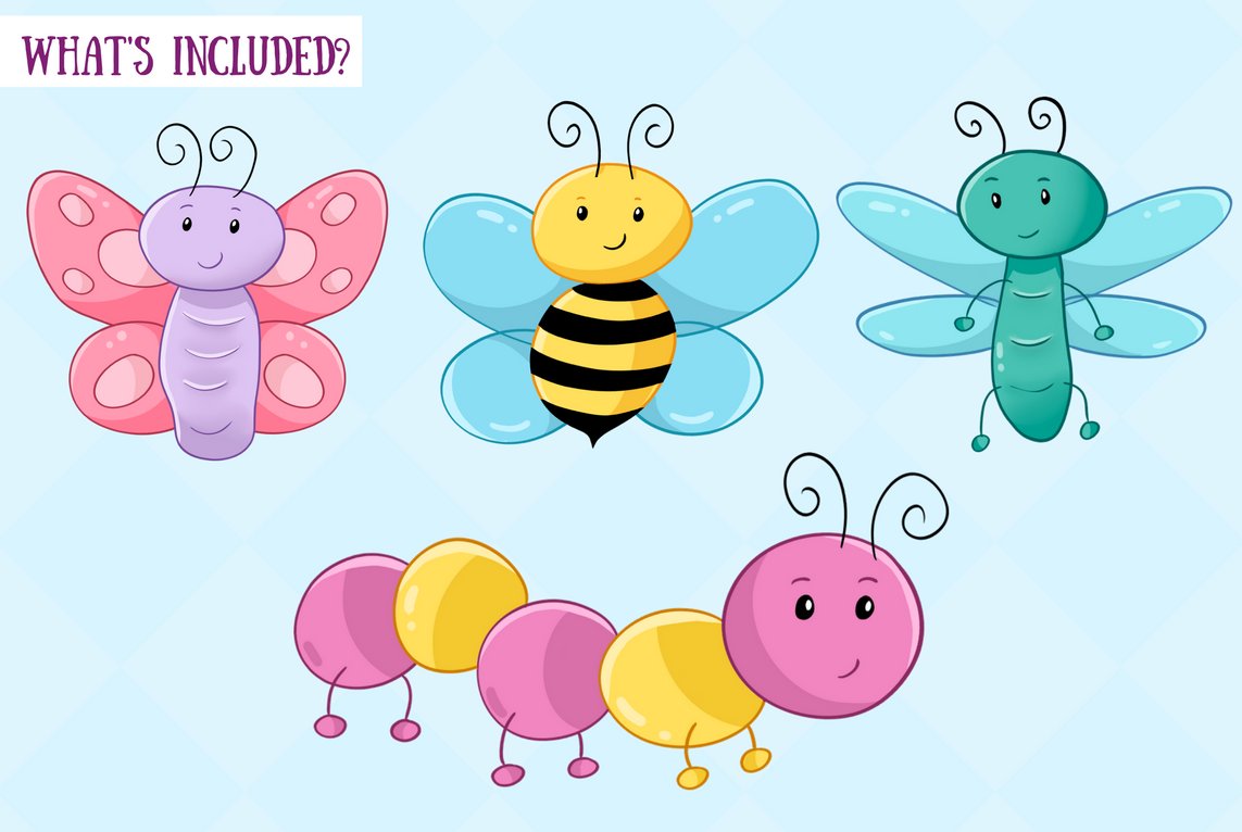 Bugs and Creepy Crawlers Clip Art preview image.