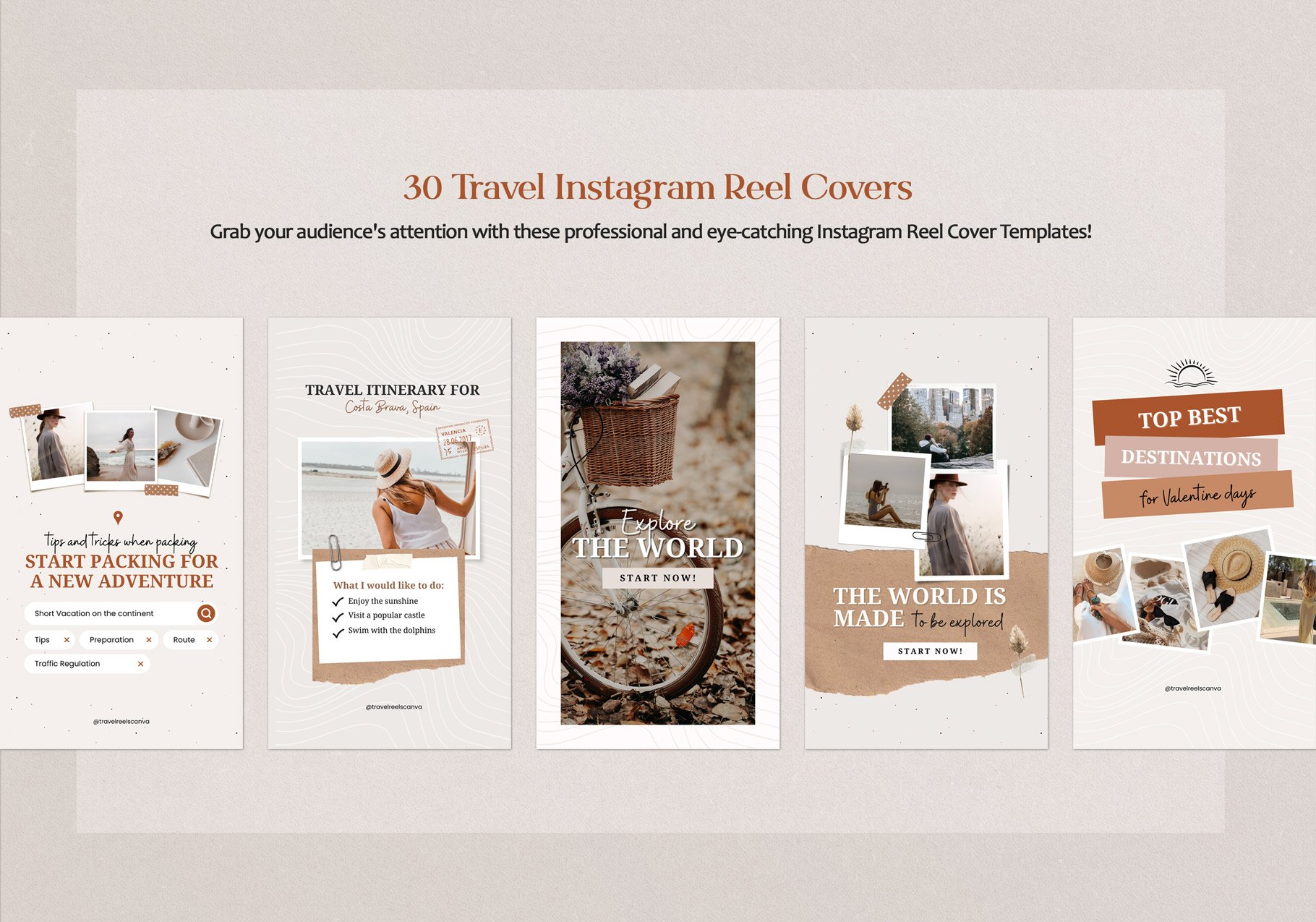 Instagram Reel Cover Templates Canva preview image.